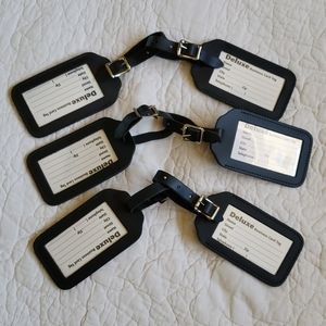 Leather Deluxe Business Card Tag, pack of 6